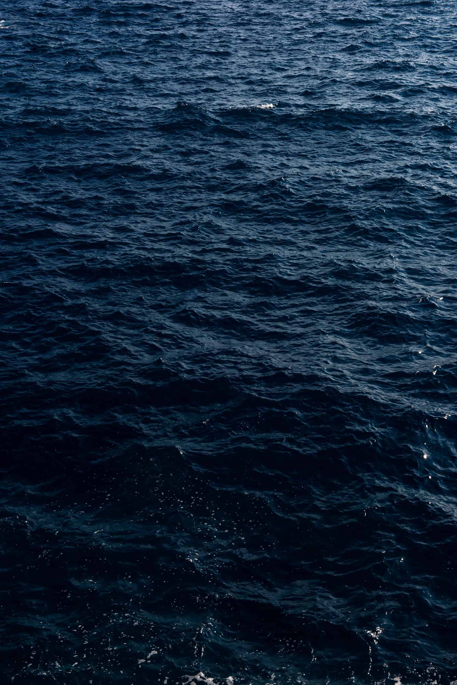 The artpiece 'Grand Bleu' by Mathieu Puga showing the seemingly endless deep blue ocean